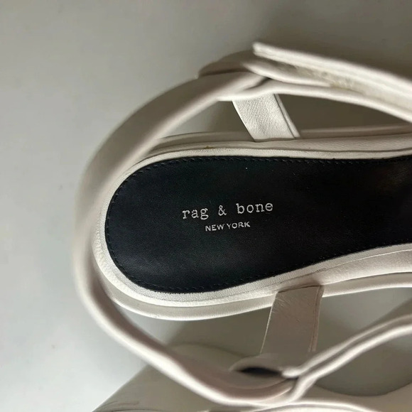 Rag & Bone Byron Platform Wedge Sandal In Antique White Size 39.5 9 US - Picture 3 of 10